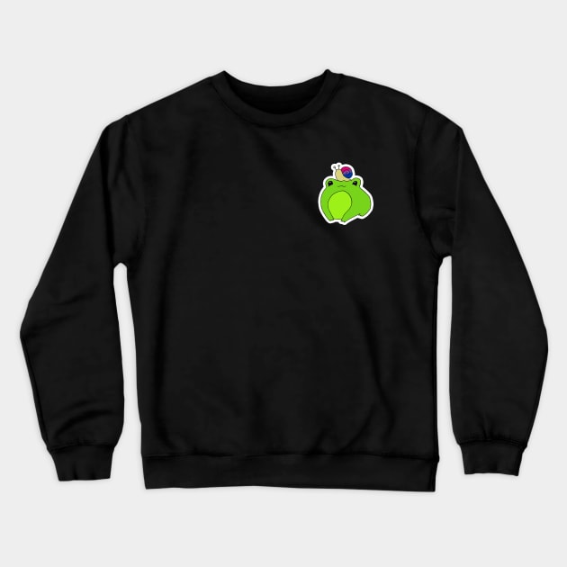 Bisexual Pride frog Crewneck Sweatshirt by Gumdrop